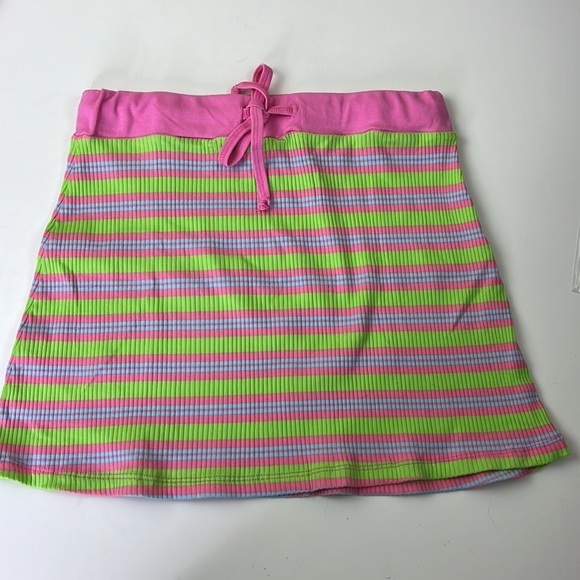 Doll's Kill Delias Groovy Striped Criss Cross Halter Top & Skirt Set - Picture 3 of 11